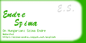 endre szima business card